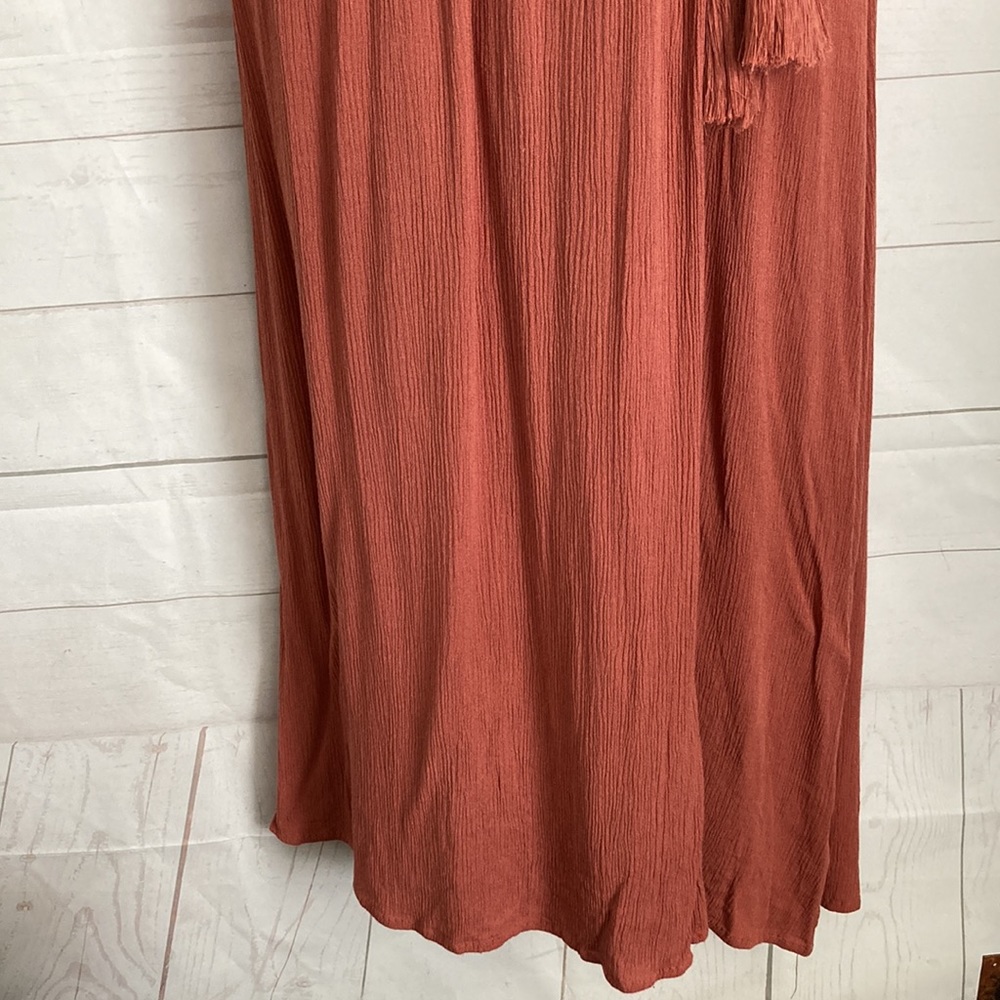 Coco + Jaimeson Size L Boho Apricot Color Midi Dr… - image 4